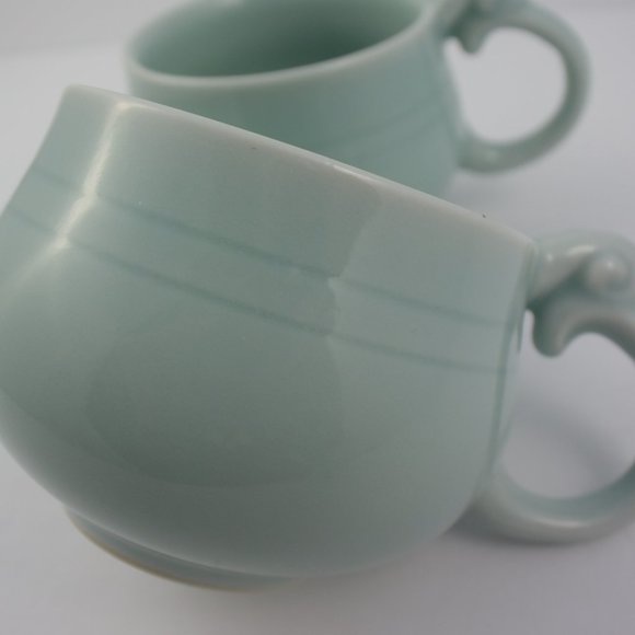 Pair of Celadon Porcelain Coffee/Tea Mugs - Picture 10 of 11